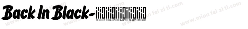 Back In Black字体转换